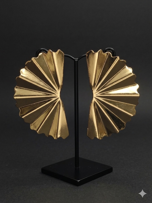 Golden Flower Shade Earrings
