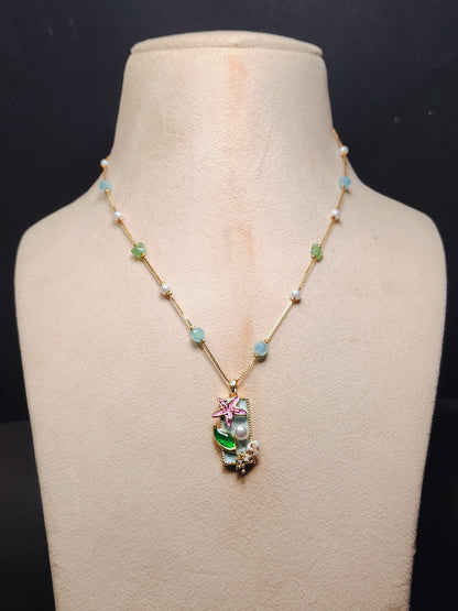 Fancy Gold Mala With Pendant DB00050