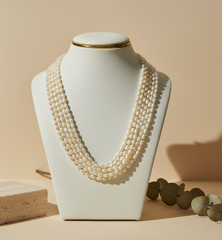 Multi-Strand Seed Pearl Mala