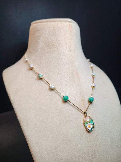 Fancy Gold Mala With Pendant DB00049