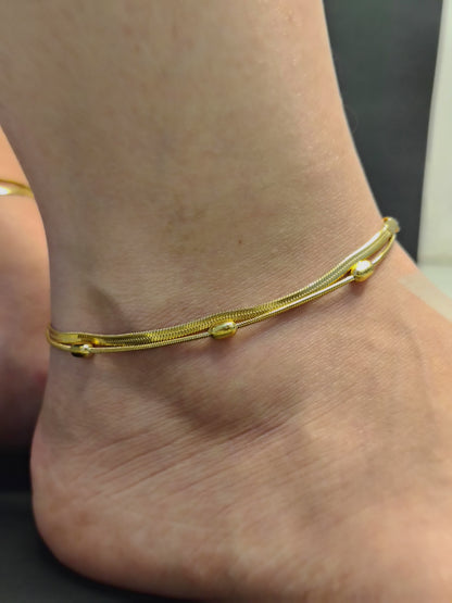 Double Chain Anklets