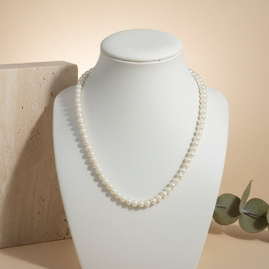 Premium White Pearl Necklace - code W1L311