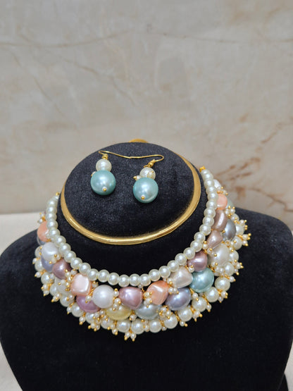 Multi Colour Unique Necklace - Premium Finish
