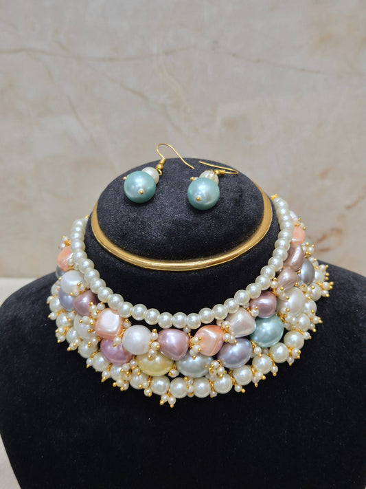 Multi Colour Unique Necklace - Premium Finish