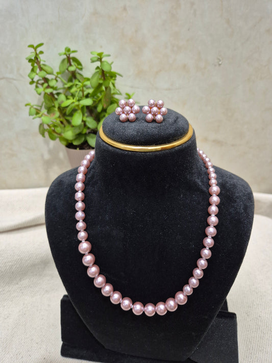 Light Lavender Beads Necklace Set