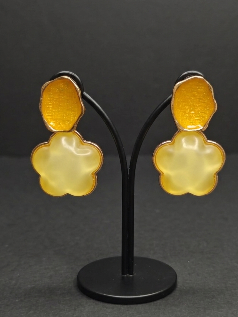 Yellow Flower Earrings