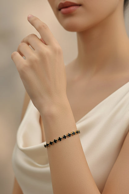 Noir Blossom Black-Golden Bracelet