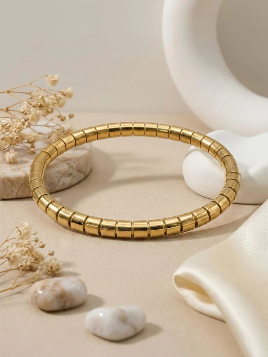 Gold Plated Anti Tarnish Openable Fancy Stylish Bracelet DB00065