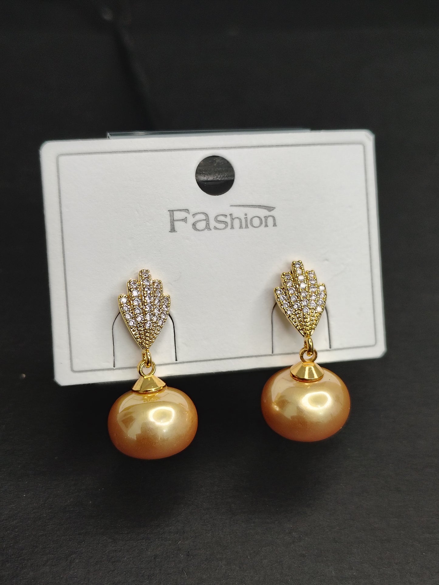Golden Pearl Earrings