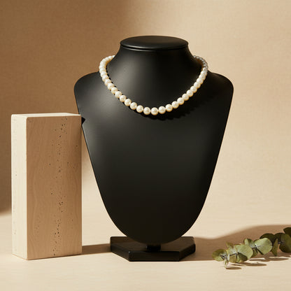 Elegant Mint Creami Pearl Necklace