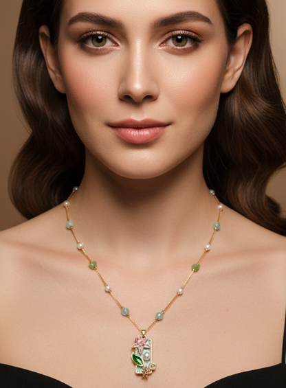 Fancy Gold Mala With Pendant DB00050
