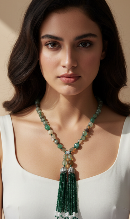 Greenery Stone Statement Necklace