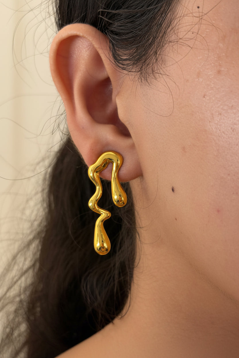 Melted Gold Earrings