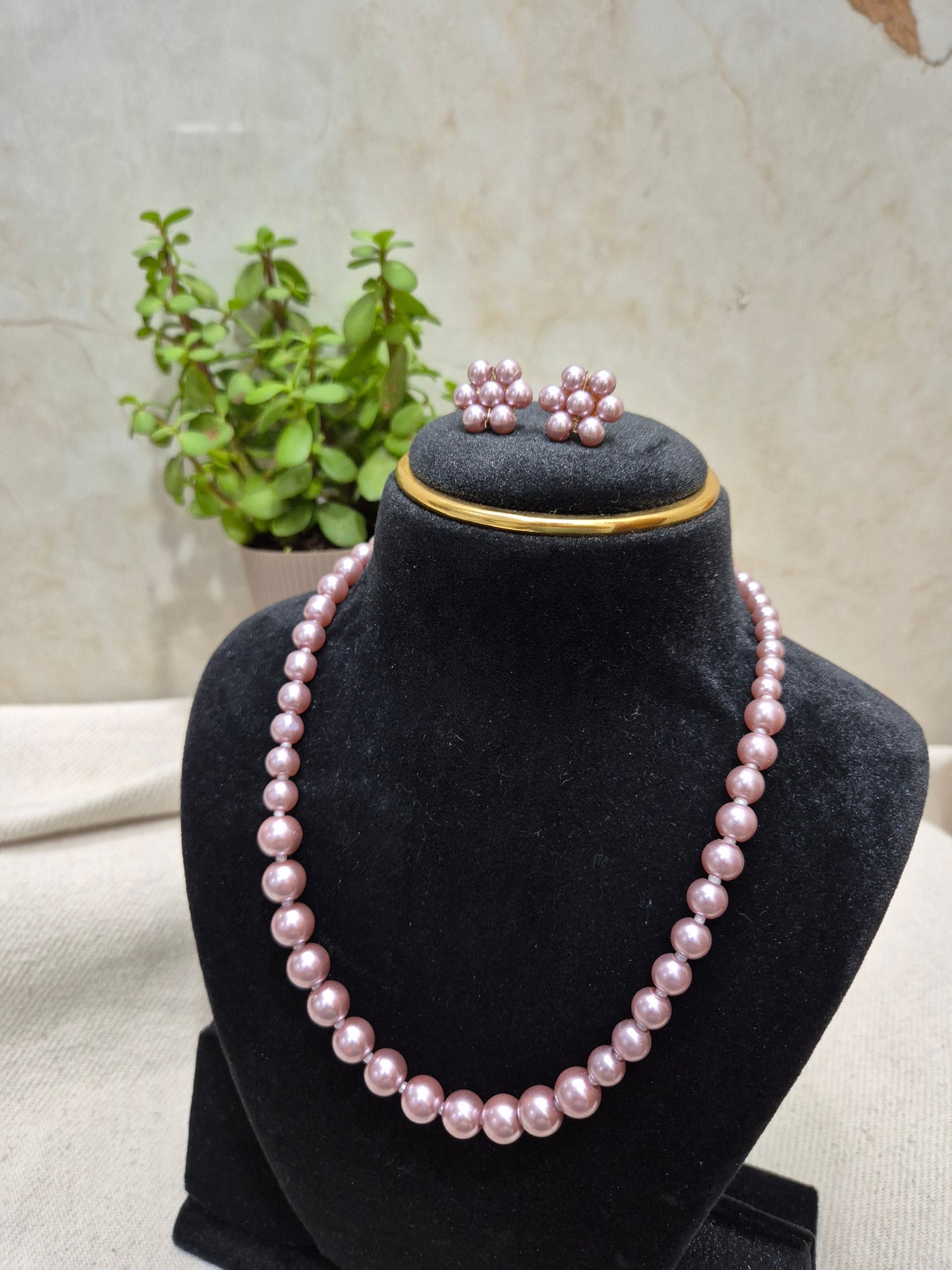 Light Lavender Beads Necklace Set