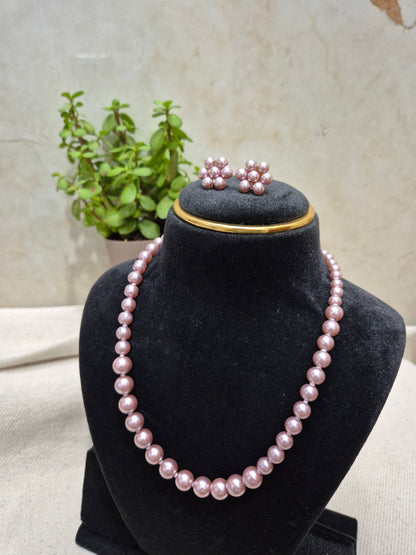 Light Lavender Beads Necklace Set