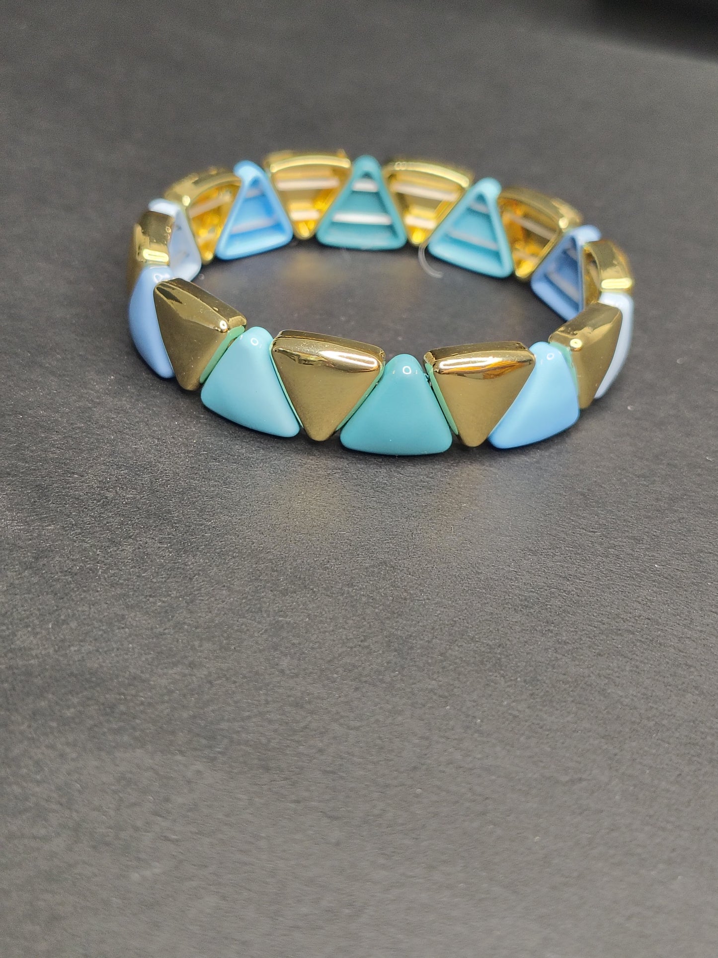Sky Blue & Gold Bracelet