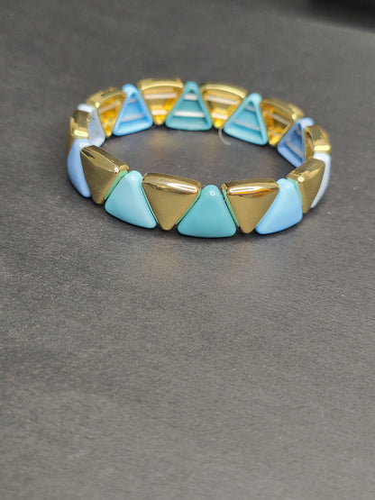 Sky Blue & Gold Bracelet