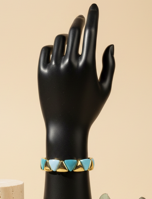 Sky Blue & Gold Bracelet