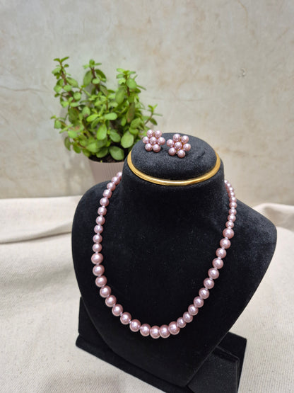 Light Lavender Beads Necklace Set