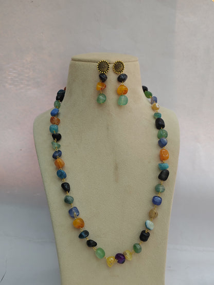 Multi colour Look Necklace & Earring Set