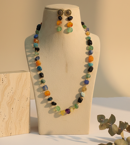 Multi colour Look Necklace & Earring Set