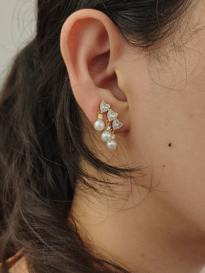 Sweetheart Trio Earrings
