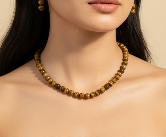 Brown Pearl With Matching Earrings