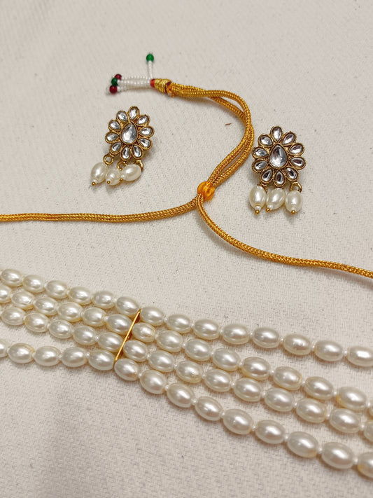 White Pearl Muti-Strand Choker