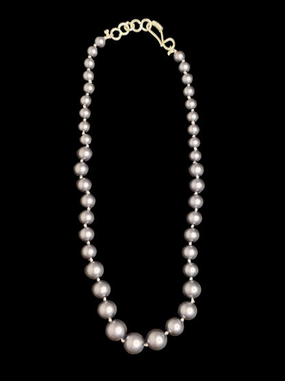 Elegant Mint light Gray Pearl Necklace