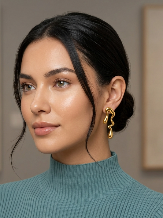 Melted Gold Earrings