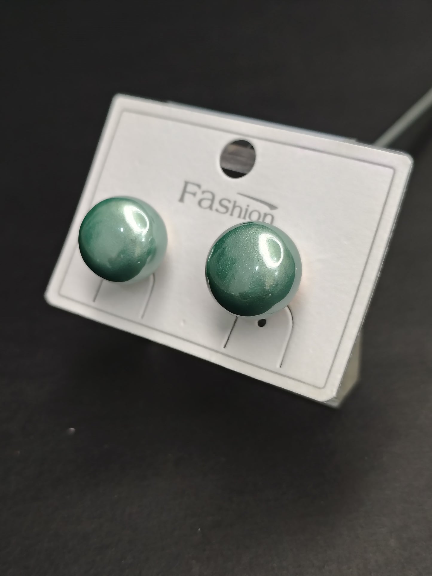 Green Pearl Earrings