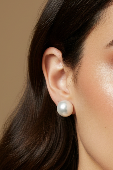 White Pearl Earrings