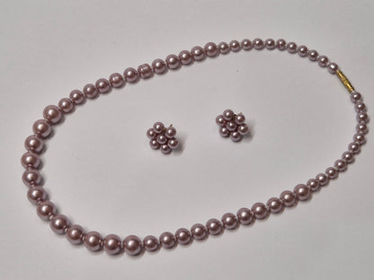 Light Lavender Beads Necklace Set