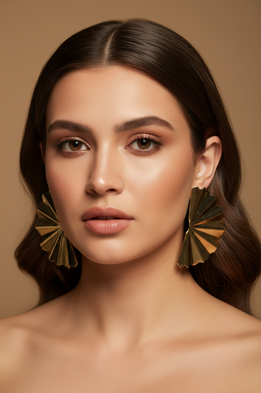 Golden Flower Shade Earrings