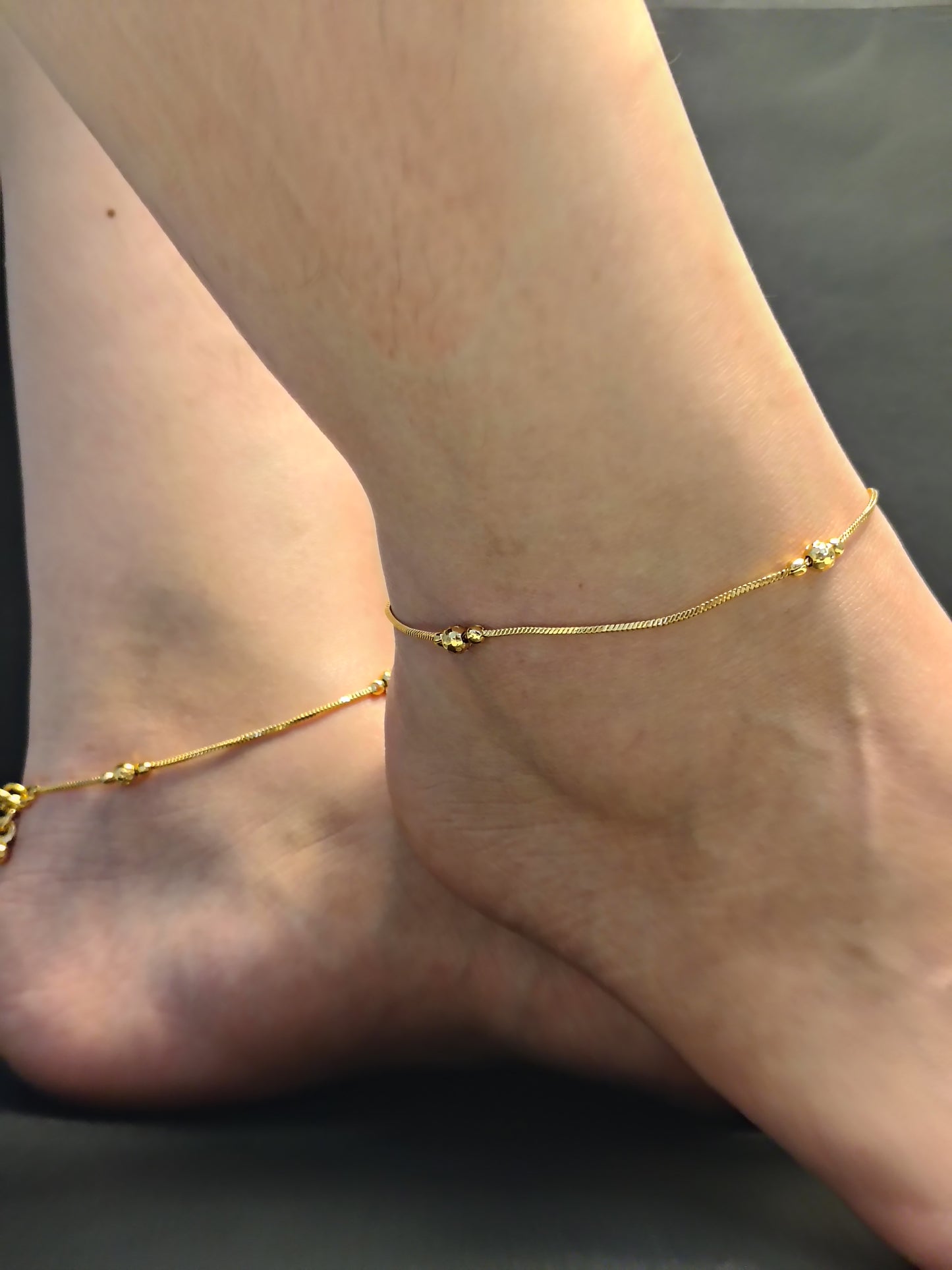 Gold Beads Anklets