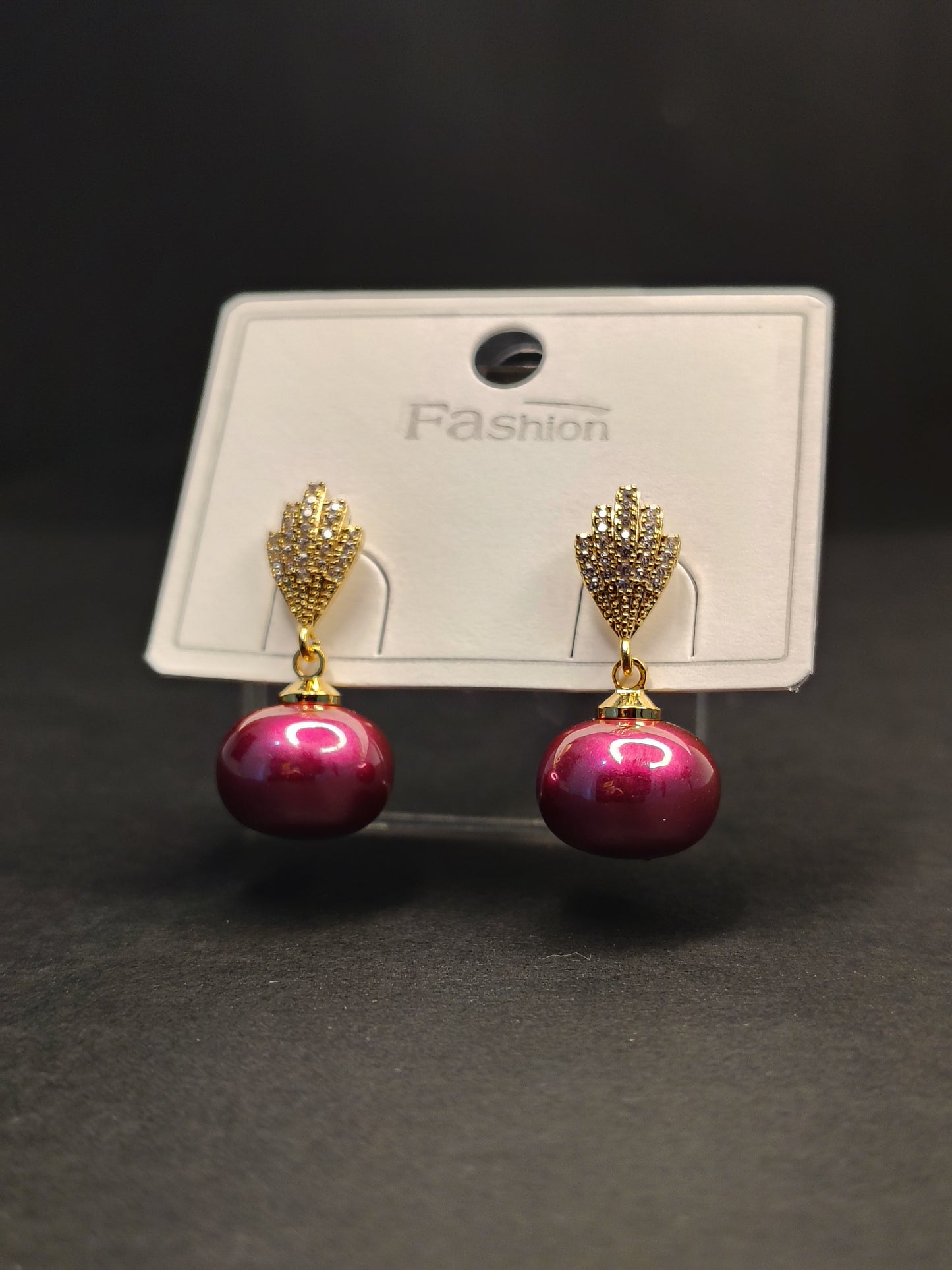 Purple Pearl Earrings