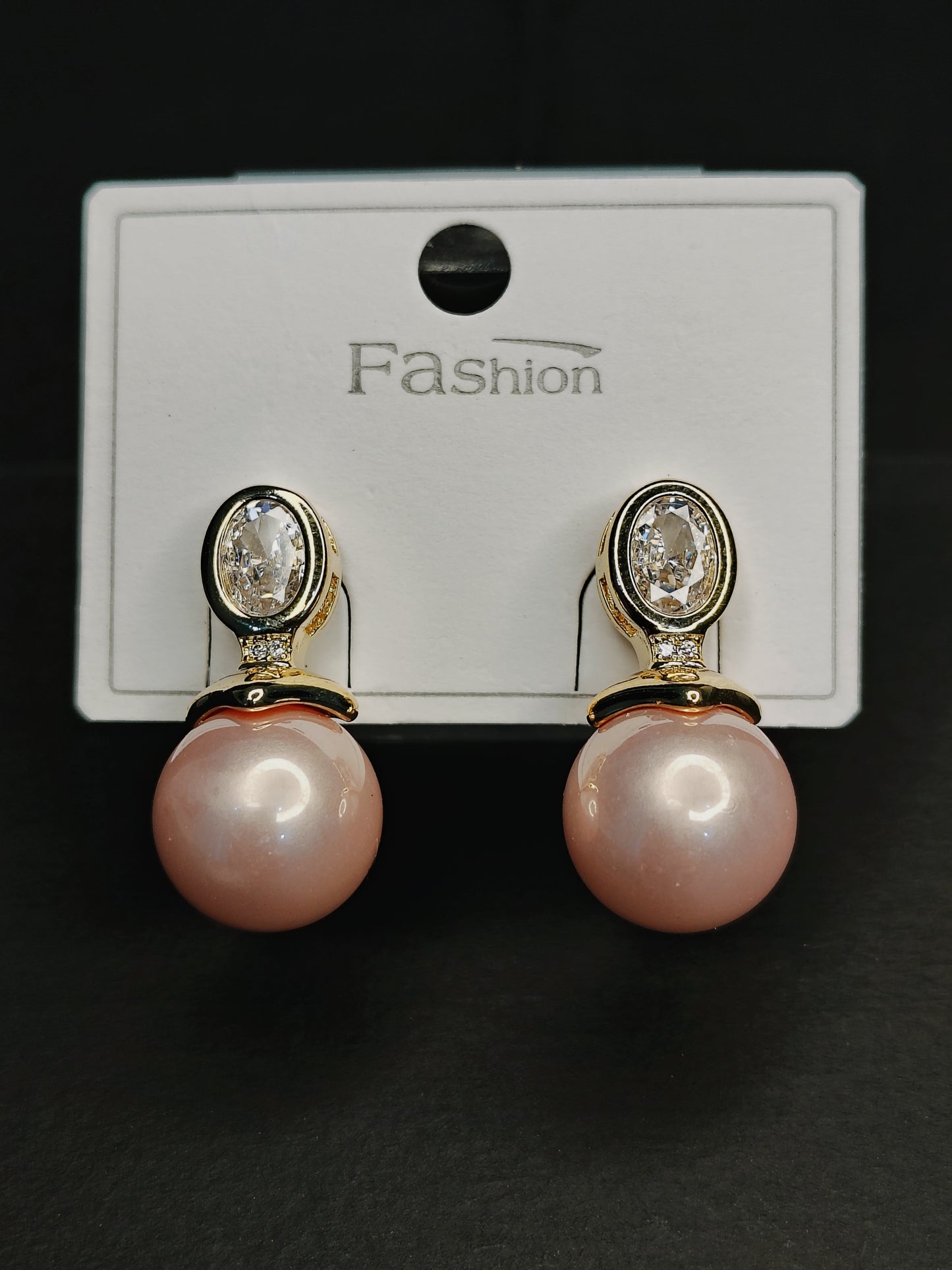 Baby Pink Pearl Earrings