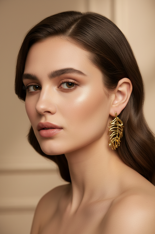Golden leave Shade Earrings