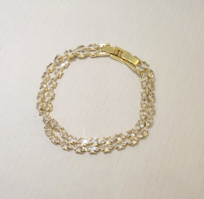Double-Strand Crystal Tennis Bracelet